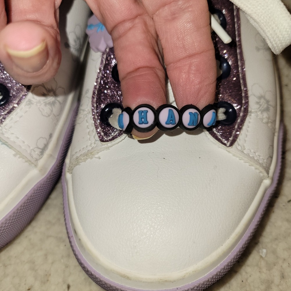 Ground Up Disney Stitch Womens Lace Up Sneakers Size 8 Purple Glitter - Picture 8 of 13